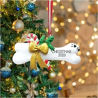 Dog Bone with Holly Ornament