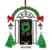 Elegant Black Door Ornament