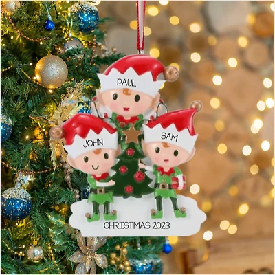 Elves Family of Ornament