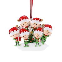 Elves Family of 6 Ornament