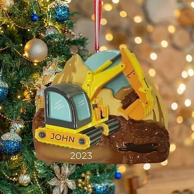 Excavator Ornament
