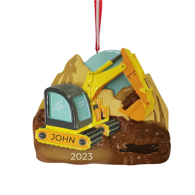 Excavator Ornament