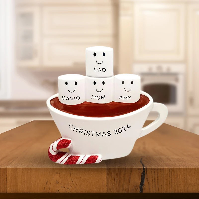 Hot Chocolate Family of 4- Table Topper Stand Decoration