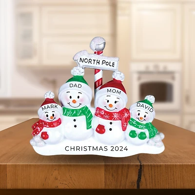 Northpole Family of 4- Table Topper Stand Decoration