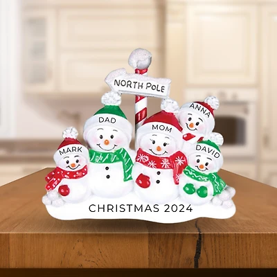 Northpole Family of 5- Table Topper Stand Decoration