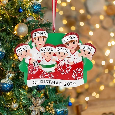 Family of 6 Movie Night Ornament