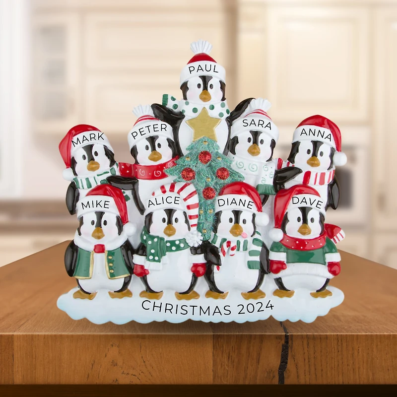 Winter Family of 9 Table Topper