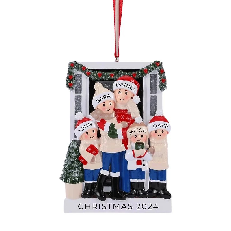 Farm House Family of 5 Ornament