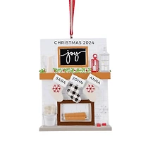 Fireplace Mantle Family of 3 Ornament