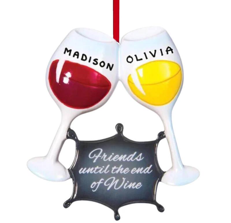 Friends Until The End of Wine Ornament