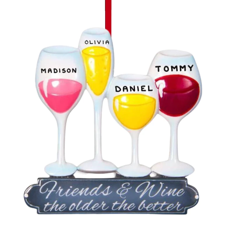 Friends and Wine Ornament