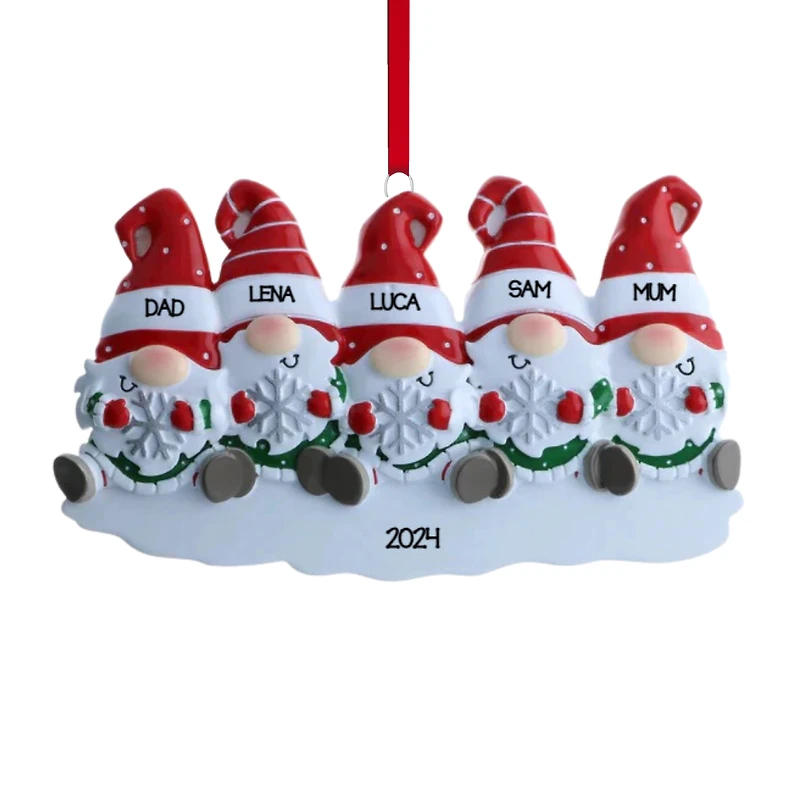 Gnome Family of Ornament