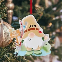 Gnome Fisher Ornament