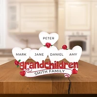 Grandchildren Family of 5- Table Topper Stand Decoration