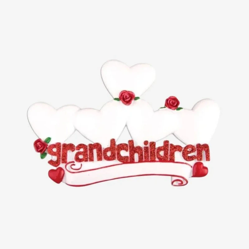 Grandchildren Family of 5- Table Topper Stand Decoration