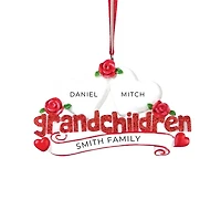 Grandchildren with Two Hearts Ornament