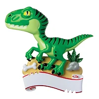 Green Raptor Dinosaur Ornament