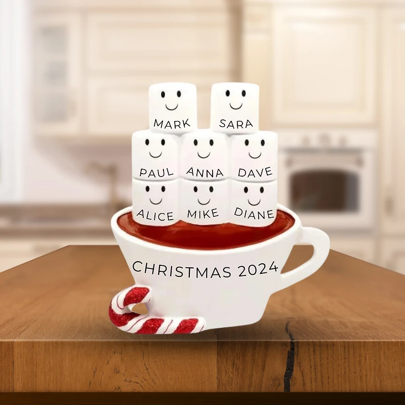 Hot Chocolate Family of 8- Table Topper Stand Decoration