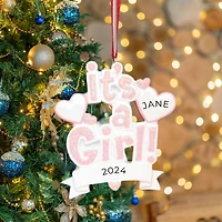 It's a Girl Baby Ornament
