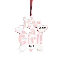 It's a Girl Baby Ornament