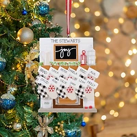 Mantle Stocking Family of 12 Ornament