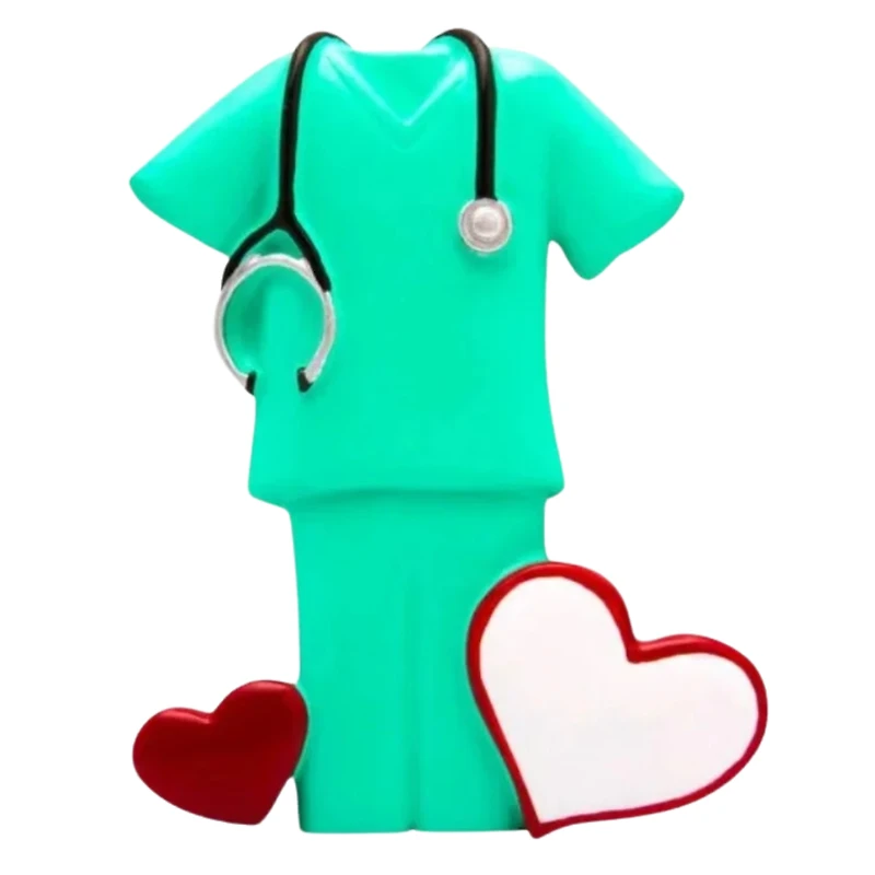 Medical Scrub - Green Ornament