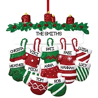 Mitten Family of 12 Ornament