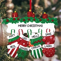 Mitten Family of 8 Ornament
