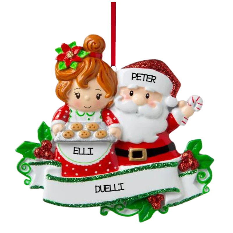 Mr & Mrs Claus Couple Ornament