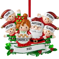 Mr & Mrs Claus family of 6 Ornament