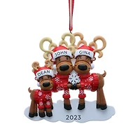 Mr & Mrs Reindeer Family of Ornament