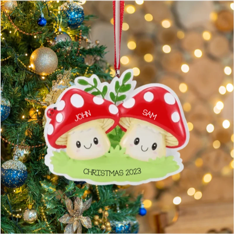 Mushroom Couple Ornament