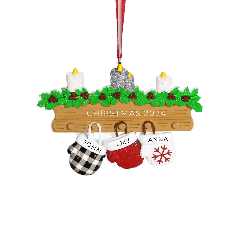 New Mitten Family 3 Ornament
