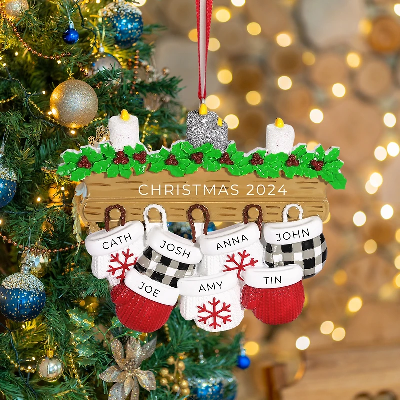 New Mitten Family 7 Ornament