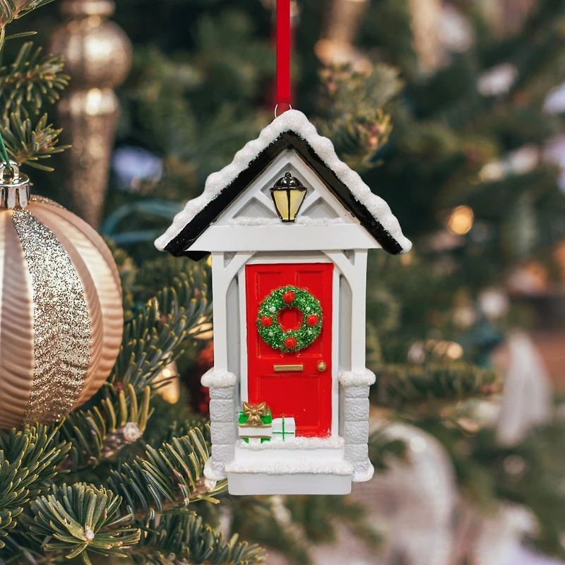 New Door with Presents Ornament