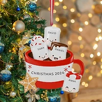 New Hot Cocoa Family of 4 Ornament