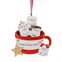 New Hot Cocoa Family of 4 Ornament