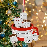 New Hot Cocoa Family of 6 Ornament