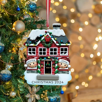 New House Family of 2 Ornament