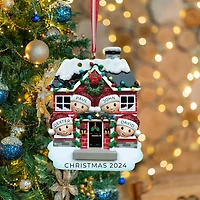 New House Family of 4 Ornament