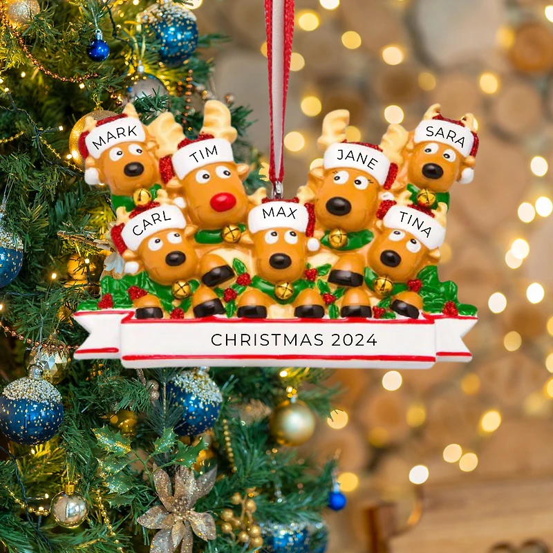 New Reindeer (family of 7) Ornament