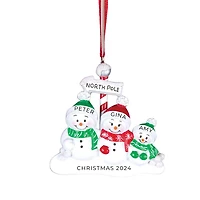 North Pole Family of 3 Ornament