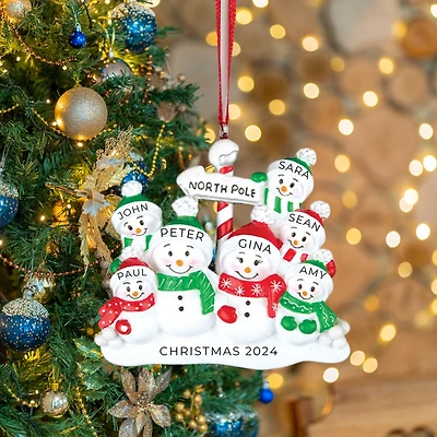 North Pole Family of 7 Ornament