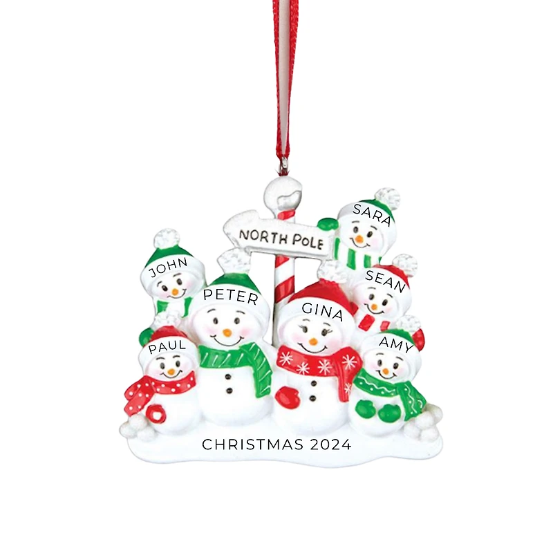 North Pole Family of 7 Ornament