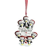 North Pole Penguin Family of 7 Ornament