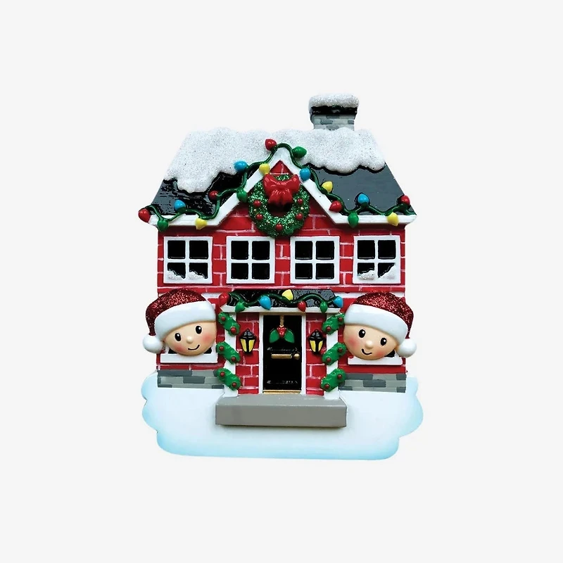 New House Family of 2 Ornament