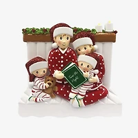 Reading In Bed Family of Ornament
