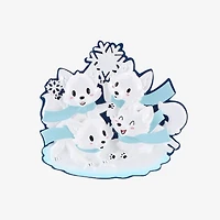 Arctic Fox Family of 4 Ornament