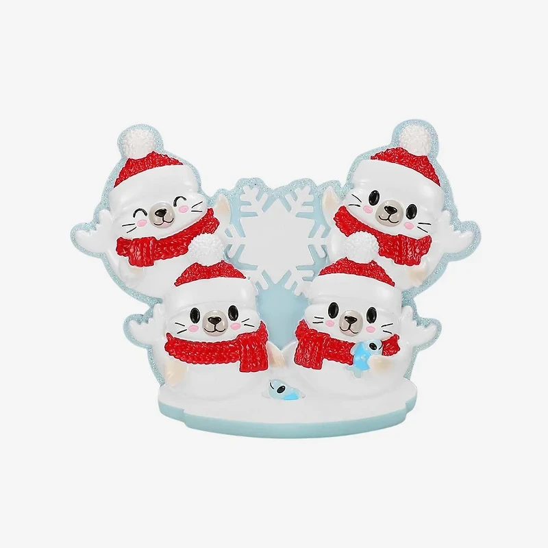 Arctic Seal Family of Ornament