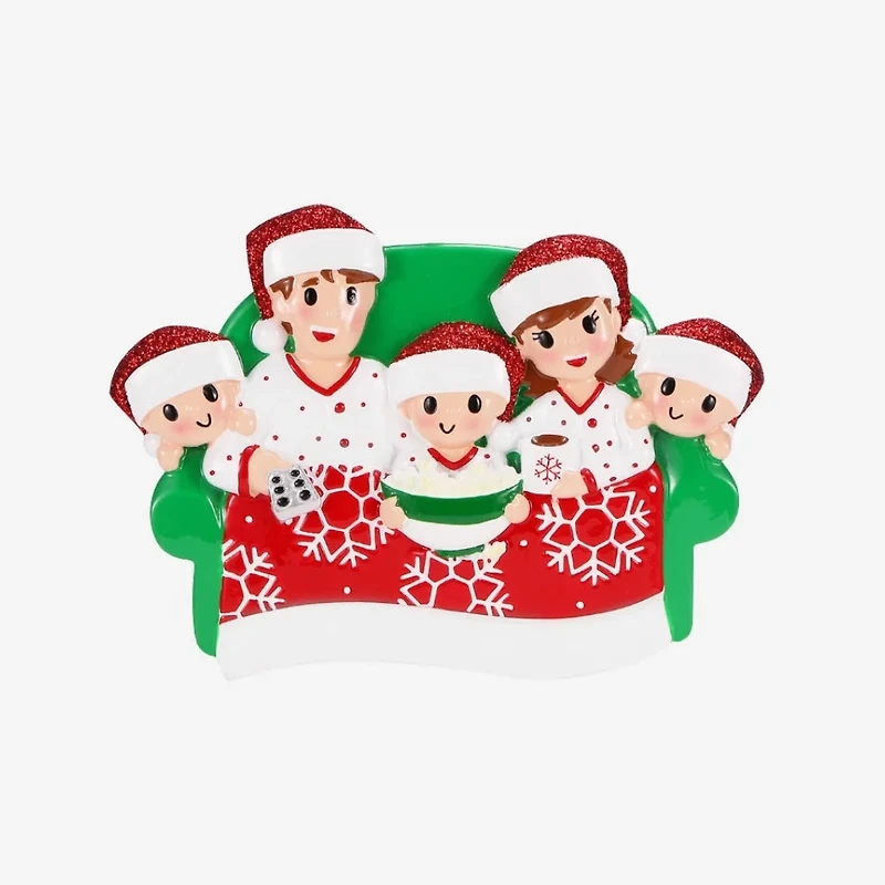 Family of 5 Movie Night Ornament